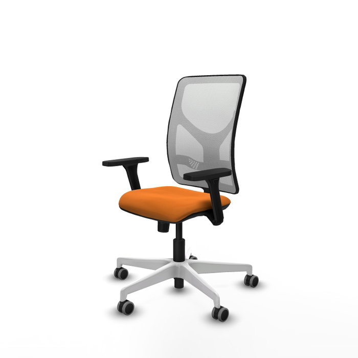 PIQUERAS Y CRESPO Silla de oficina Motilla Naranja y Blanco