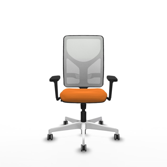 PIQUERAS Y CRESPO Silla de oficina Motilla Naranja y Blanco