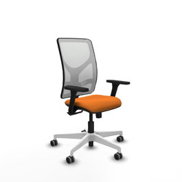 PIQUERAS Y CRESPO Silla de oficina Motilla Naranja y Blanco
