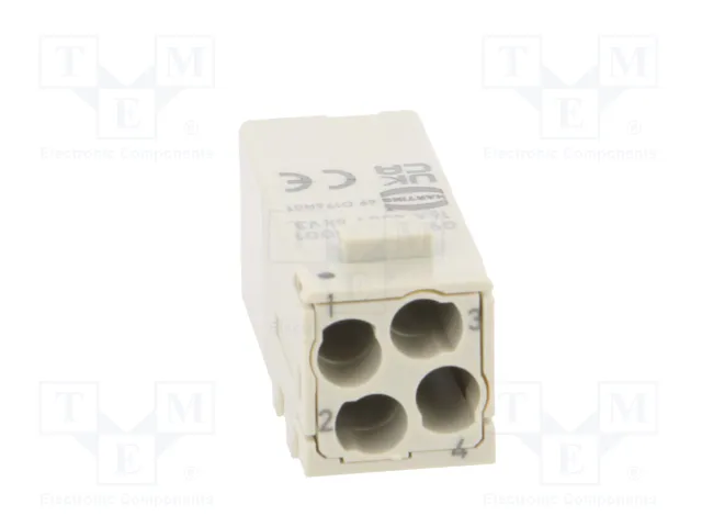 HARTING Módulo Macho Han-Modular® Domino Han E® de 4 Pines