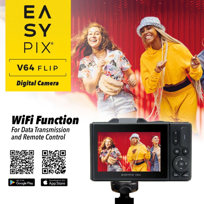 Easypix V64 Flip Cámara Digital Negra