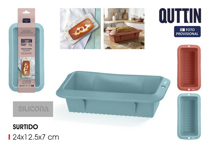 Quttin Molde Rectangular de Silicona 24x12.5x7 cm Quttin Molde Rectangular de Silicona 24x12.5x7 cm