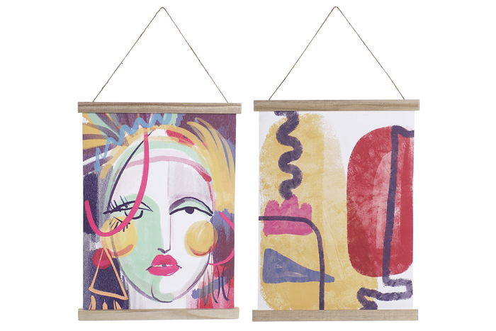 DKD Home Decor Lienzo Moderno Abstracto Multicolor 1.5 x 51 x 38 cm (4 Unidades) Polyester MDF DKD Home Decor Lienzo Moderno Abstracto Multicolor 1.5 x 51 x 38 cm (4 Unidades) Polyester MDF