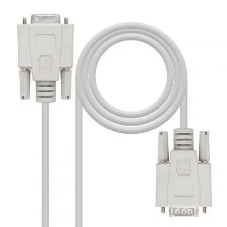 Nano Cable 10.14.0502 Cable Serie NULL Modem DB9 Macho - DB9 Hembra 1.8m Beige