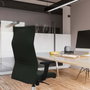 PIQUERAS Y CRESPO Sillón Albacete Verde petróleo con mecanismo Sincro y base de aluminio
