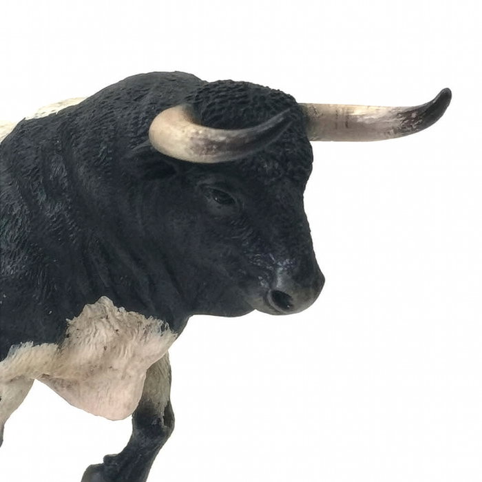 Deqube Toro Bravo Berrendo Trotando Réplica Animal Pintada a Mano Colección 20 Figuras +3 Años