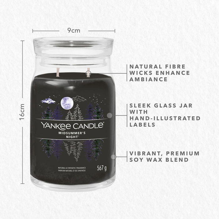 Yankee Candle Signature Midsummer's Night Vela en Frasco Grande Yankee Candle Signature Midsummer's Night Vela en Frasco Grande