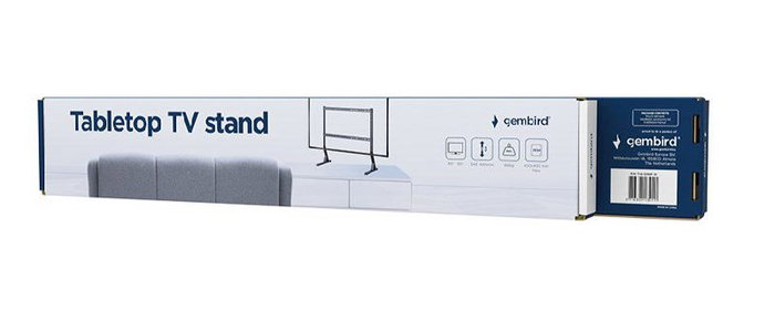 GEMBIRD Soporte sobremesa para TV de 45 a 90 pulgadas, soporte de mesa robusto y ajustable para televisores grandes, ideal para salas de estar y dormitorios