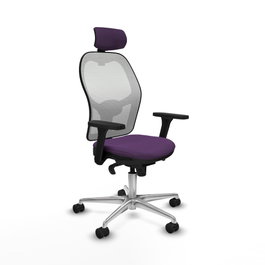 PIQUERAS Y CRESPO Silla de oficina Jorquera Morada y Blanca