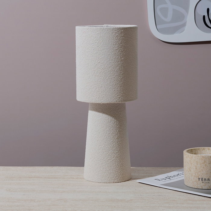 Home Deco Factory Lámpara Bouclé Crema