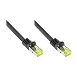 GoodConnections Alcasa 8070R-010S Cable de Red RJ45 Patch Cat7 S/FTP Halogenfrei 1m Negro, 10000 Mbit/s, 600 MHz, OFC