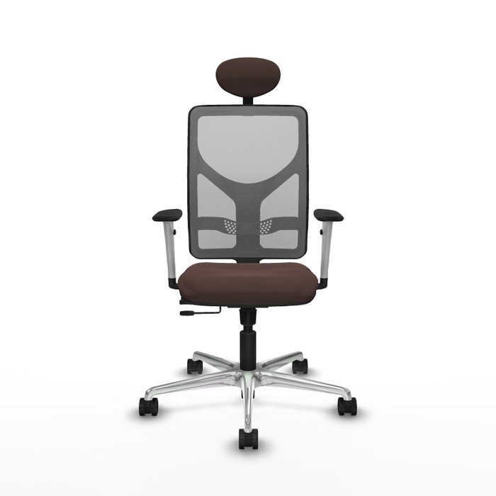 PIQUERAS Y CRESPO Silla de oficina Motilla con mecanismo Sincro/Traslack Marrón y Gris PIQUERAS Y CRESPO Silla de oficina Motilla con mecanismo Sincro/Traslack Marrón y Gris