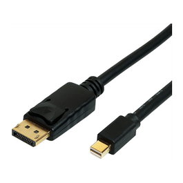ROLINE Cable Mini DisplayPort a DisplayPort, 2 m, Negro