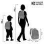 Naruto Mochila Pequeña HS FAN Kid Urbana Gris Ripstop 15x25x35 cm 12L