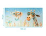 KioKids Toalla de Playa Niños Azul 75 x 150 cm, Microfibra Absorbente, con Bolsa de Rejilla y Mosquetón, Colección Ocean Dreams