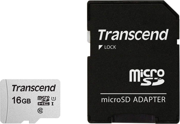 Transcend microSDHC 300S 16GB con adaptador