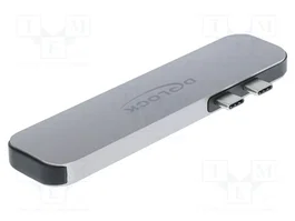 DeLOCK Estación de Acoplamiento para MacBook Dual HDMI 4K / PD / Hub Gris