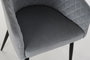 DKD Home Decor Silla de Terciopelo Azul Celeste y Negro