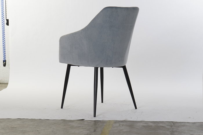 DKD Home Decor Silla de Terciopelo Azul Celeste y Negro