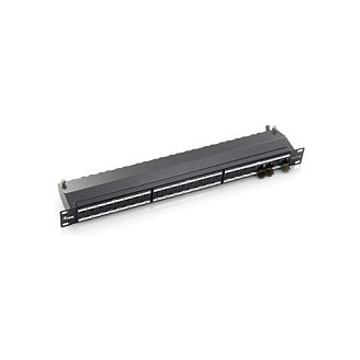 Equip Panel de Parcheo 24 Puertos Cat6a Apantallado Gris 326524
