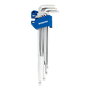 Workpro Juego Llaves Allen Brazo Largo 9 Piezas Acero S2 Punta Esférica Métrico 1.5-10mm con Soporte Magnetizador/Desmagnetizador
