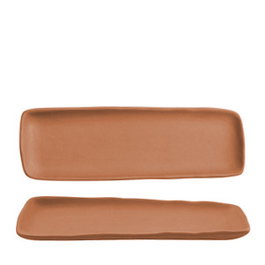 Summa Fuente de Gres Rectangular Terracota 30x10 cm - Io (Set de 6)