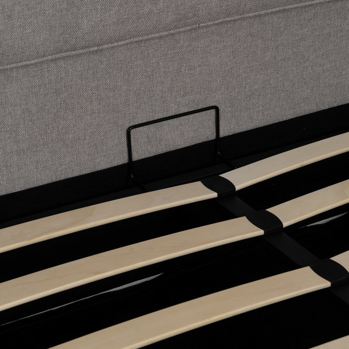 Cama Canapé Gris Tejido Dormitorio 164 X 214 X 110 cm