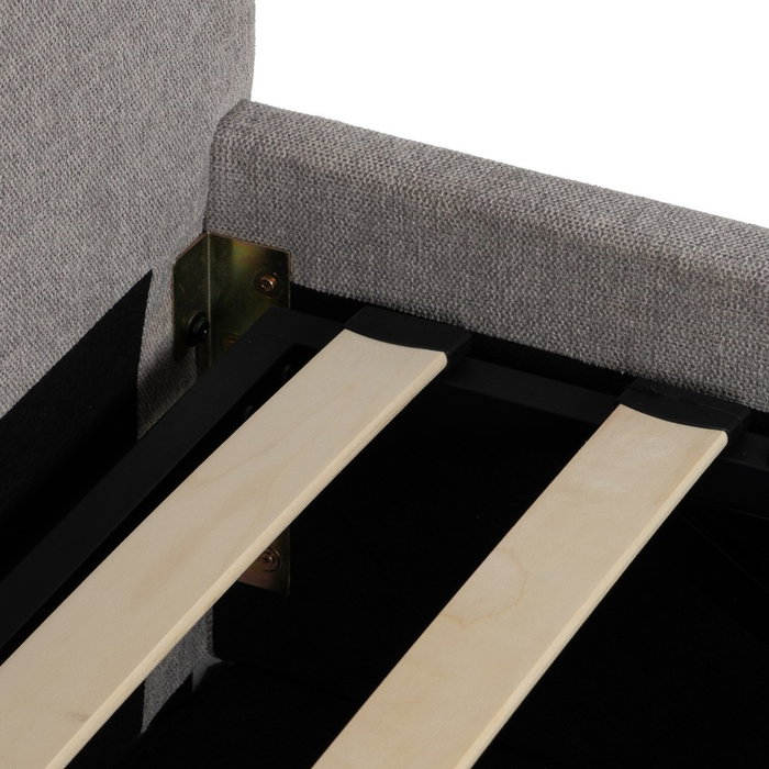 Cama Canapé Gris Tejido Dormitorio 164 X 214 X 110 cm