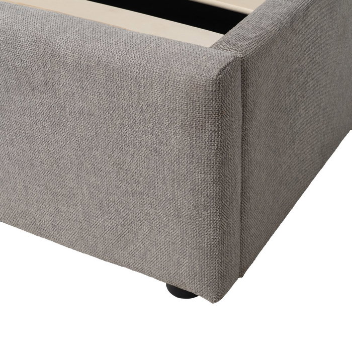 Cama Canapé Gris Tejido Dormitorio 164 X 214 X 110 cm