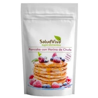 SALUD VIVA Harina de Chufa para Pancakes Eco Vegan, Mezcla para Tortitas Sin Gluten, 265 g SALUD VIVA Harina de Chufa para Pancakes Eco Vegan, Mezcla para Tortitas Sin Gluten, 265 g