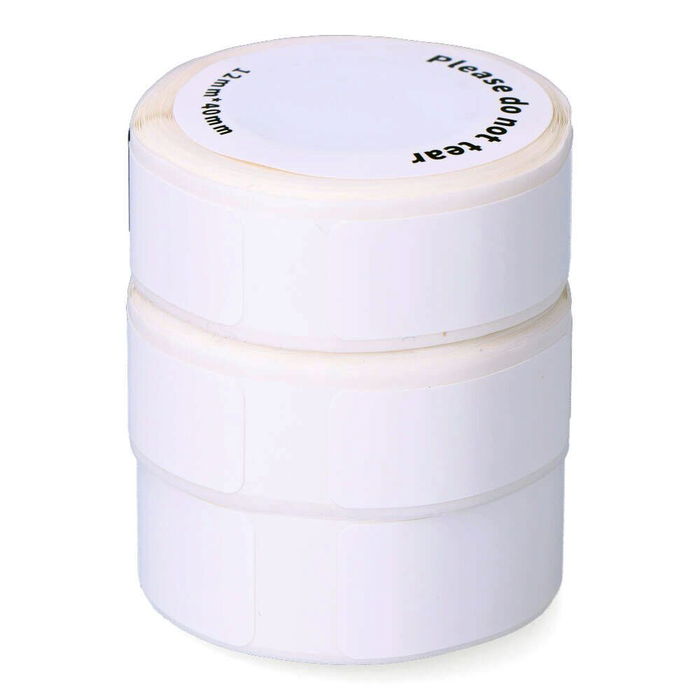 Edm 07796 Set 3 Recambios Papel Blanco Etiquetas Térmicas: 1 Rollo 12x30mm (210 uds), 1 Rollo 12x40mm (160 uds), 1 Rollo 14x50mm (130 uds)