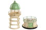 DKD Home Decor Faro Metal Portavelas Surtido de 3 Unidades