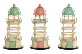 DKD Home Decor Faro Metal Portavelas Surtido de 3 Unidades