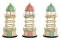 DKD Home Decor Faro Metal Portavelas Surtido de 3 Unidades