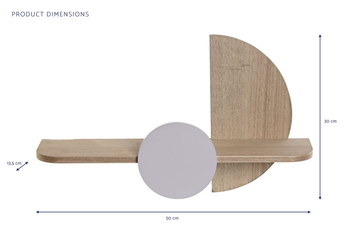 DKD Home Decor Estante Scandi Natural Malva Pino 50x30x13.5 cm (2 Unidades) DKD Home Decor Estante Scandi Natural Malva Pino 50x30x13.5 cm (2 Unidades)