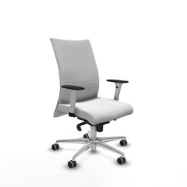 PIQUERAS Y CRESPO Silla Albacete Confidente Blanco con Mecanismo Sincro y Base de Aluminio