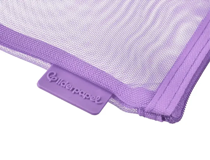 Liderpapel Bolsa Zipper Bag Multiusos Transpirable Poliester DIN A5 Morado Pastel 175x235mm