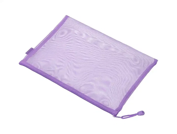 Liderpapel Bolsa Zipper Bag Multiusos Transpirable Poliester DIN A5 Morado Pastel 175x235mm