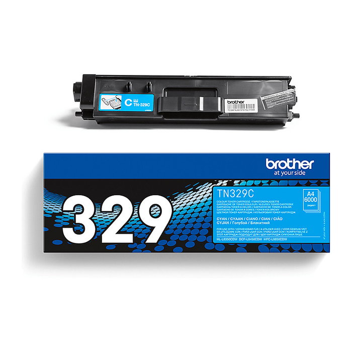 Brother TN-329C Tóner Original Cian, 6000 páginas, Compatible con HL-L8350CDW