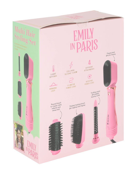 Inde Set Secador Pelo Multiple "Emily In Paris" 20.1 cm Largo x 10.1 cm Ancho x 26.4 cm Alto (6 Cajas)