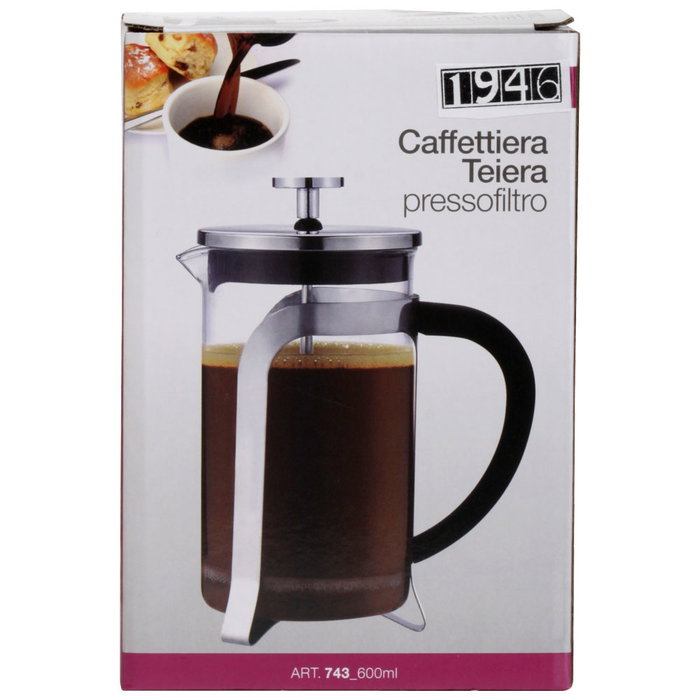 1946 Cafetera Tetera Émbolo 600 Ml 1946 1946 Cafetera Tetera Émbolo 600 Ml 1946