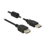 DeLOCK Cable de extensión USB 2.0 Tipo-A macho a hembra, 3 m, Negro