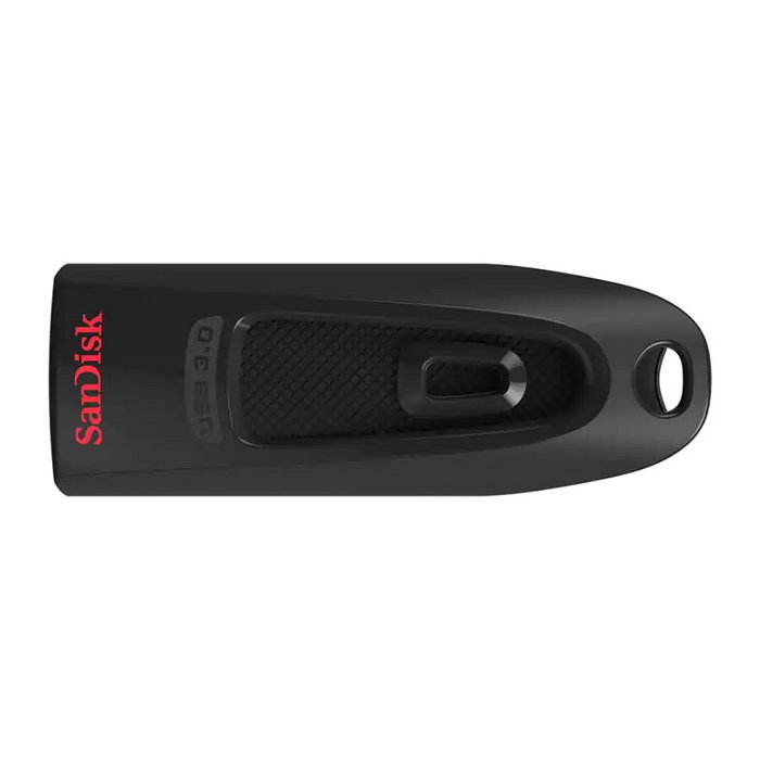 SanDisk Ultra 64GB USB 3.2 Gen 1 Flash Drive, 130 MB/s, Deslizable, Negro, 3 Unidades