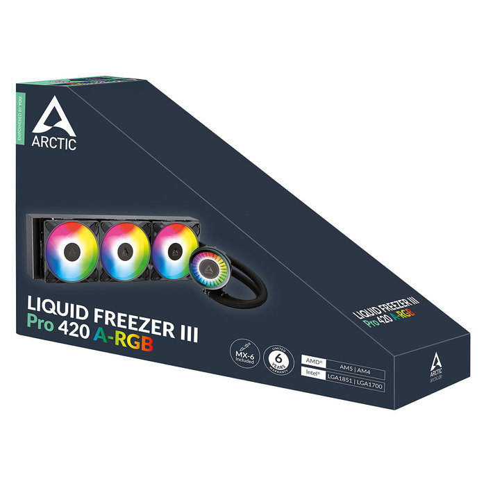 ARCTIC Liquid Freezer III Pro 420 A-RGB Sistema de Refrigeración Líquida Todo en Uno Negro con Iluminación LED Multi ARCTIC Liquid Freezer III Pro 420 A-RGB Sistema de Refrigeración Líquida Todo en Uno Negro con Iluminación LED Multi