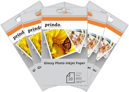 Prindo Papel Fotográfico 10x15cm, 100 Hojas, Alto Brillo, 180 g/m² para Impresoras de Inyección