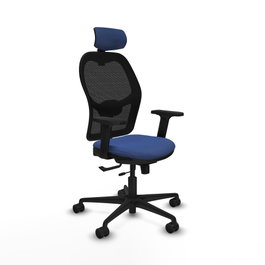 PIQUERAS Y CRESPO Silla de oficina Jorquera Azul marino y Negro