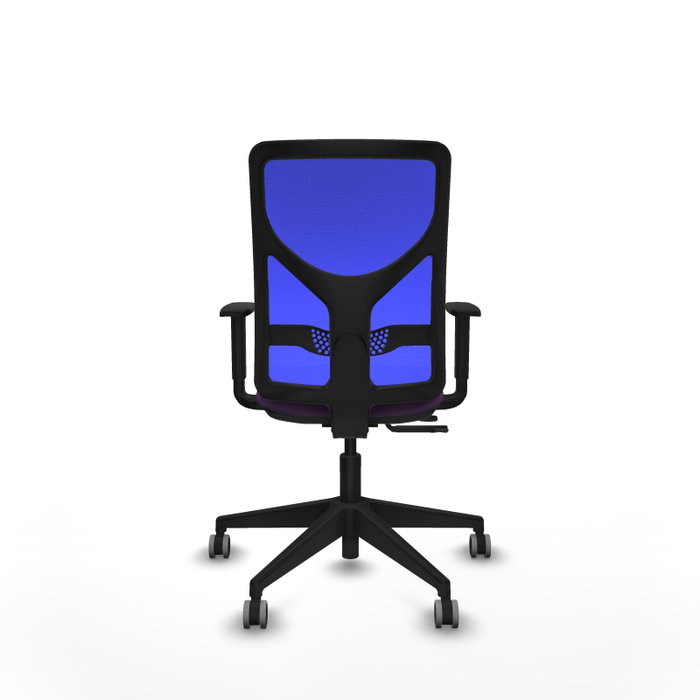 PIQUERAS Y CRESPO Silla de oficina Motilla con mecanismo Sincro/Traslack, Morado y Azul