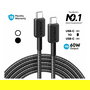 Anker 322 Cable USB-C a USB-C 0.9 m (90 cm) Negro, 60W Carga y Sincronización de Datos, Conectores Macho