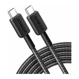Anker 322 Cable USB-C a USB-C 0.9 m (90 cm) Negro, 60W Carga y Sincronización de Datos, Conectores Macho