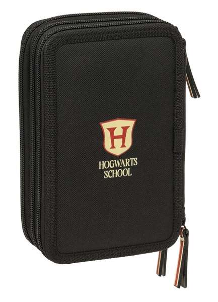 Safta Plumier Triple Estuche Escolar con 37 Piezas, Capacidad 12.5 x 19.5 x 5.5 cm, Para Material de Oficina y Papelería